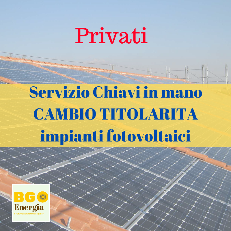 CAMBIO TITOLARITA IMPIANTI